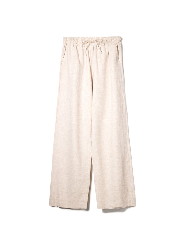 Bershka Bershka Wide Leg Hose in Ecru