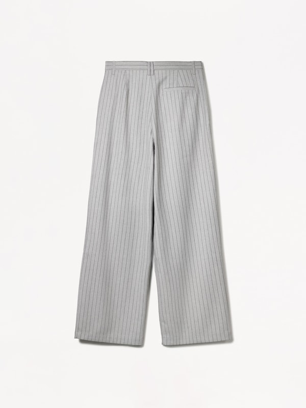Bershka Bershka Wide Leg Hose In Grau Hellgrau