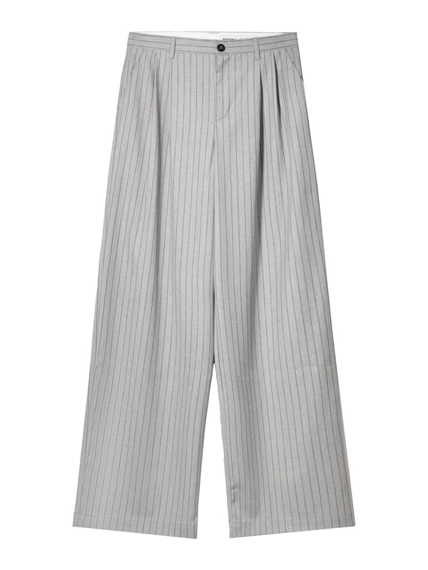 Bershka Bershka Wide Leg Hose in Grau Hellgrau