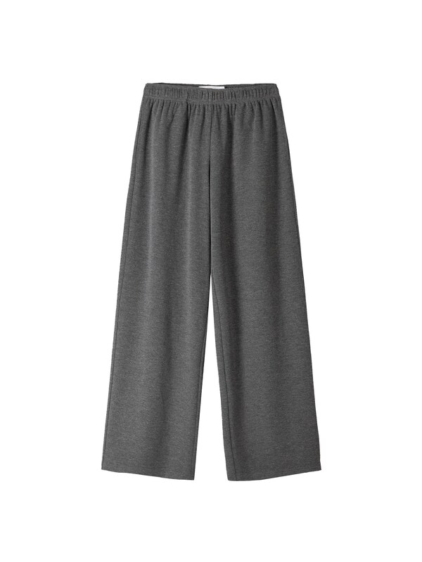Bershka Bershka Wide Leg Hose in Grau