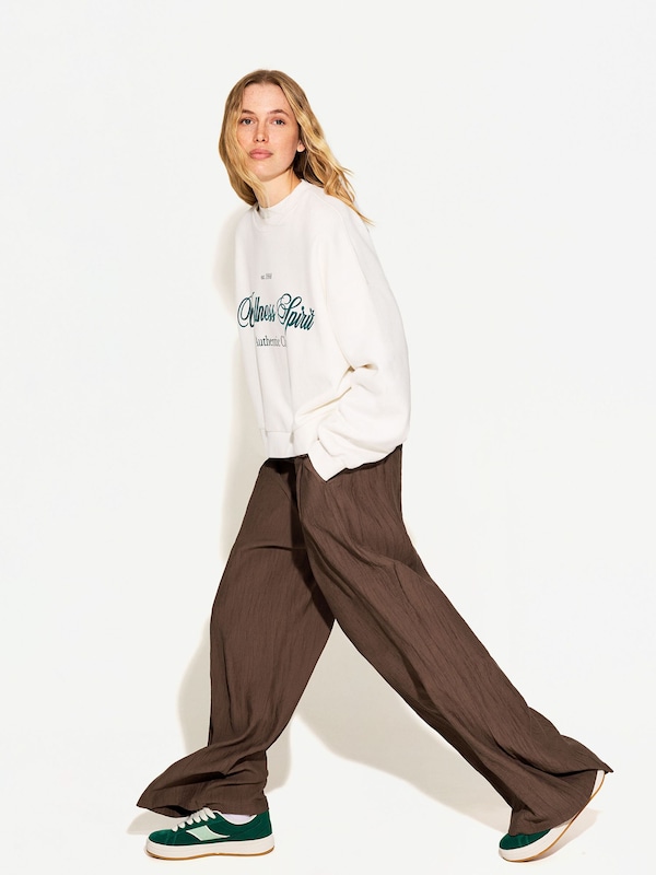 Bershka Bershka Wide Leg Hose In Karamell