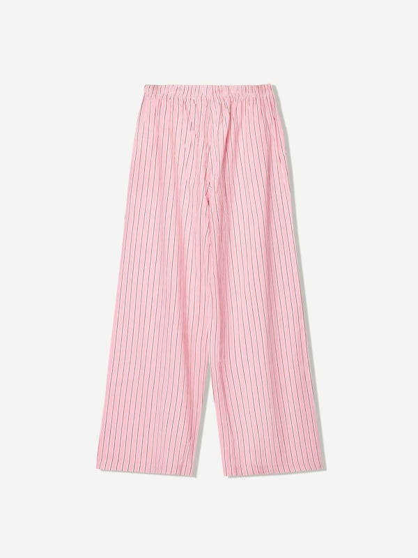 Bershka Bershka Wide Leg Hose In Pink