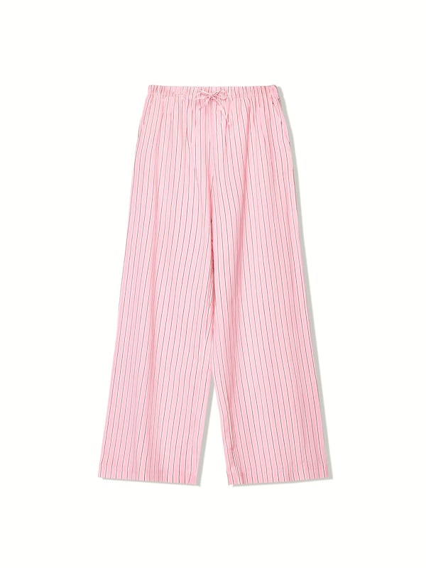Bershka Bershka Wide Leg Hose in Pink