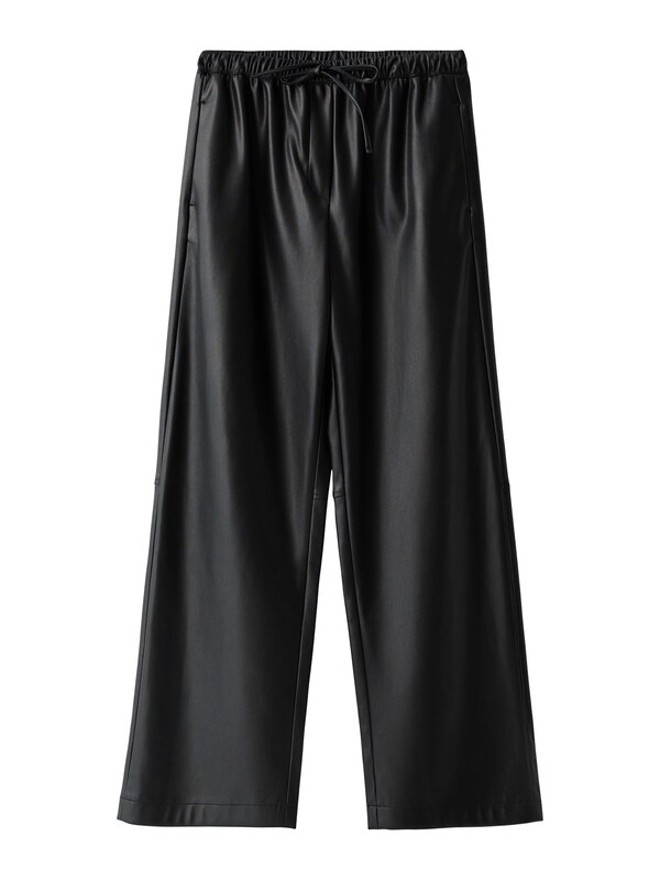 Bershka Bershka Wide Leg Hose in Schwarz