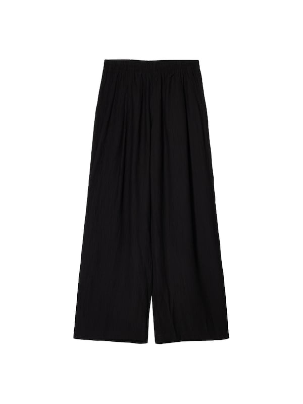 Bershka Bershka Wide Leg Hose in Schwarz