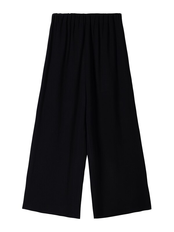 Bershka Bershka Wide Leg Hose in Schwarz
