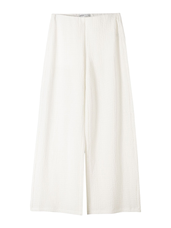 Bershka Bershka Wide Leg Hose In Weiß