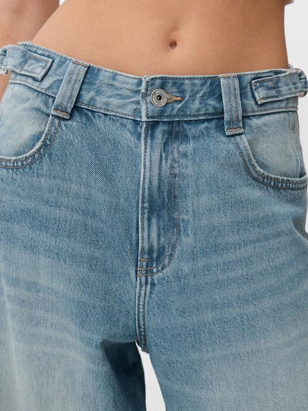 Bershka Bershka Wide Leg Jeans In Blau