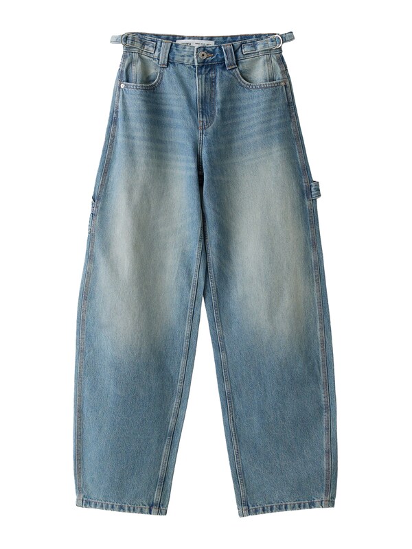 Bershka Bershka Wide Leg Jeans In Blau