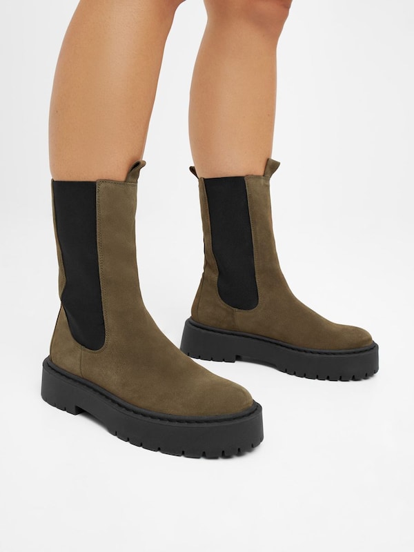 Bianco Bianco Chelsea Boots In Sepia