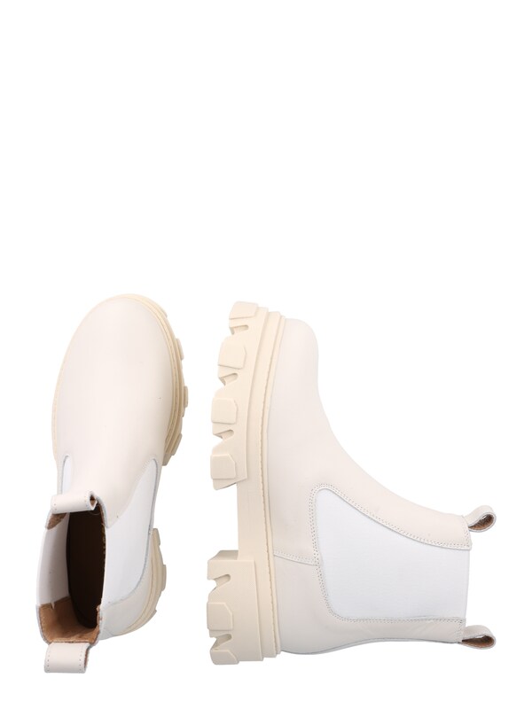 Bianco Bianco Chelsea Boots 'Dayna' In Weiß Wollweiß