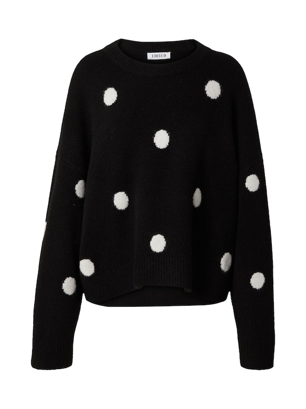 EDITED EDITED Pullover 'Floriane' in Schwarz Weiß