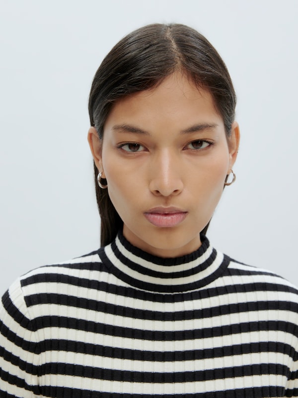 EDITED EDITED Pullover 'Jannice' In Schwarz Offwhite