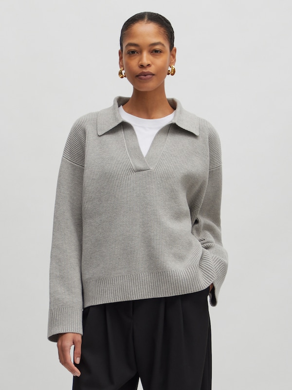 EDITED EDITED Pullover 'Taria' (GRS) In Graumeliert