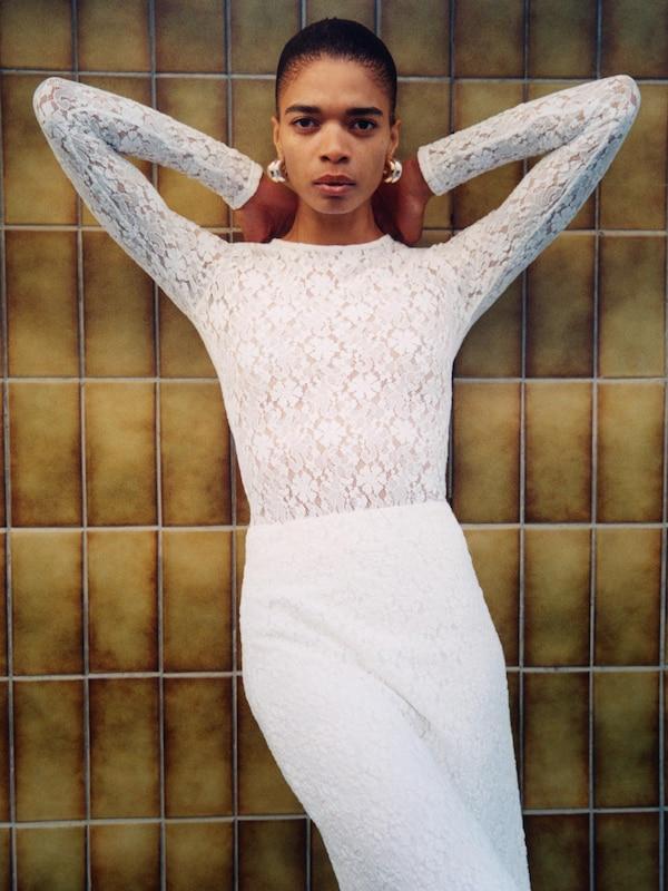 EDITED EDITED Shirtbody 'Janiya' In Weiß