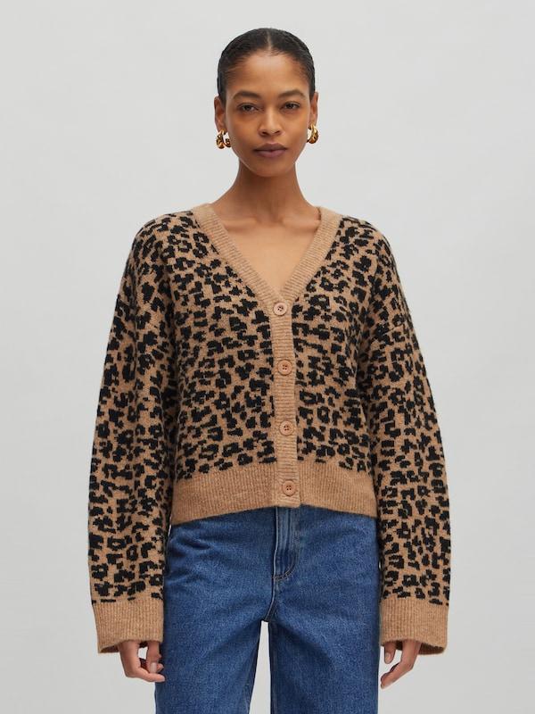 EDITED EDITED Strickjacke 'Leanne' In Beige Braun