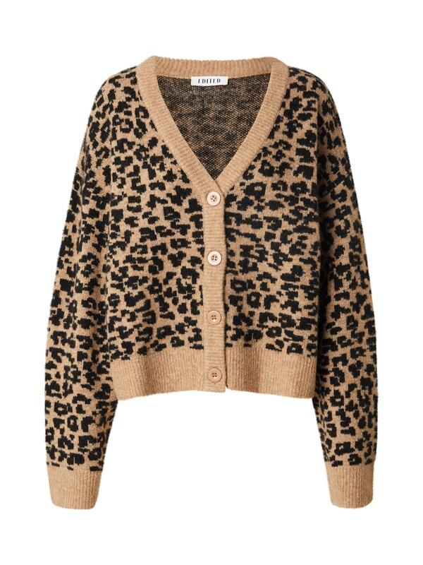 EDITED EDITED Strickjacke 'Leanne' in Beige Braun