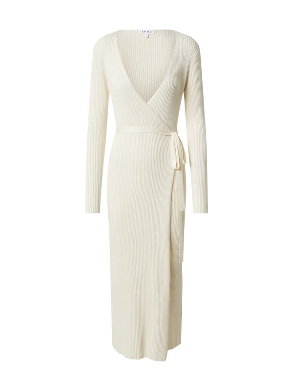 EDITED EDITED Strickkleid 'Mailien' in Beige Weiß