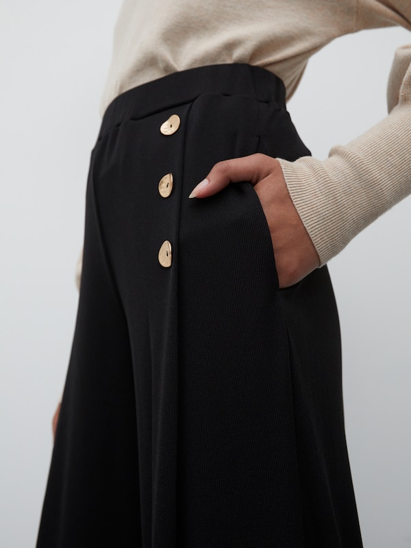 EDITED EDITED Wide Leg Hose 'Jamie' In Schwarz