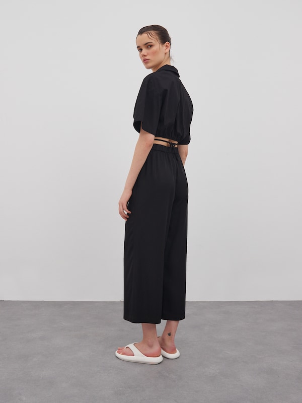 EDITED EDITED Wide Leg Hose 'Nona' In Schwarz