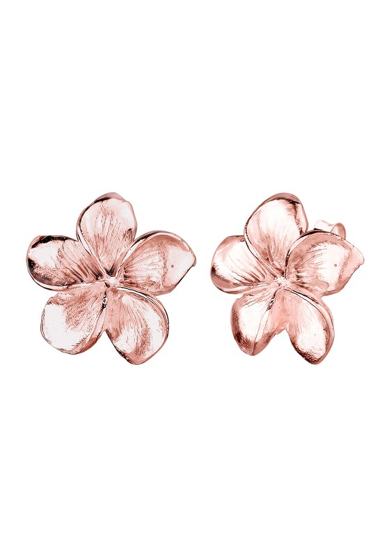 ELLI ELLI Ohrringe 'Frangipani Blüte' In Rosegold