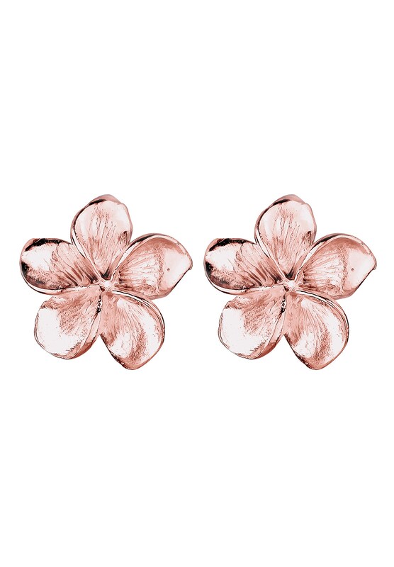 ELLI ELLI Ohrringe 'Frangipani Blüte' in Rosegold