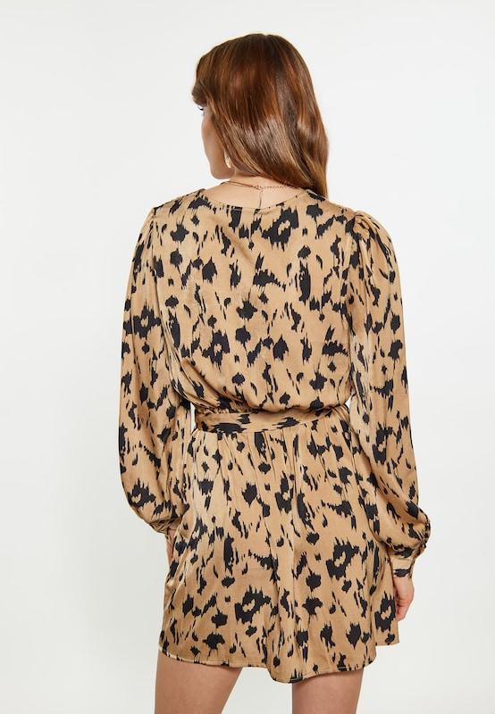 Faina Faina Kleid In Camel Schwarz