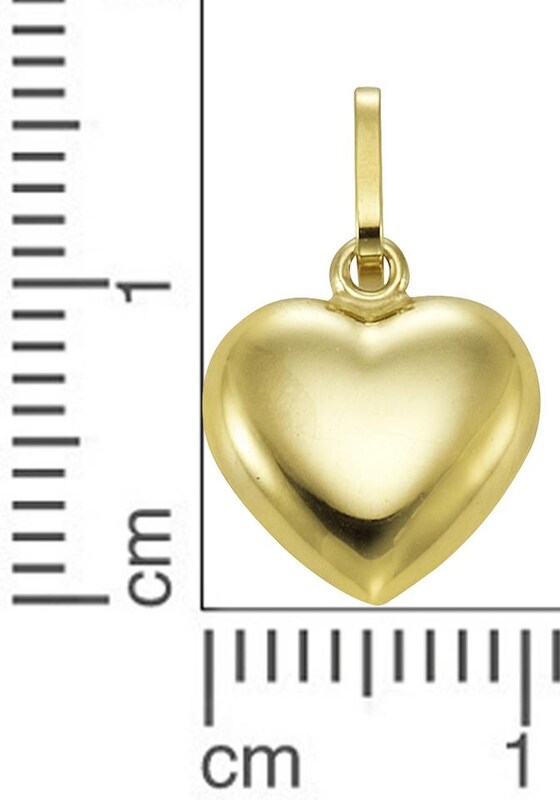 FIRETTI FIRETTI Kettenanhänger »glänzendes Herz Massiv« In Gold