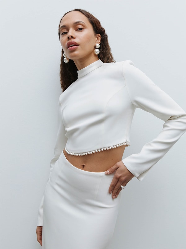 Fleur By Kaviar Gauche Fleur By Kaviar Gauche Bluse 'Bridal' In Weiß