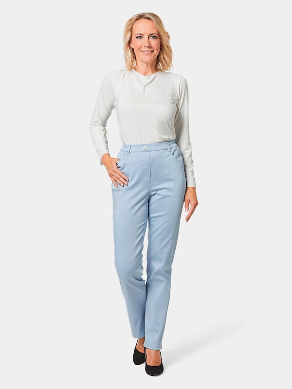 Goldner Goldner Regular Hose 'Martha' In Hellblau