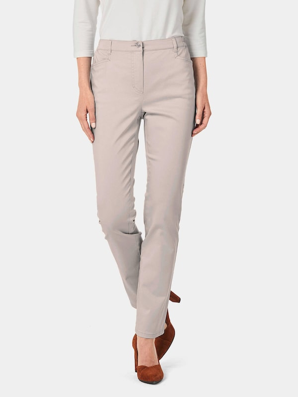 Goldner Goldner Slimfit Hose 'Carla' In Braun
