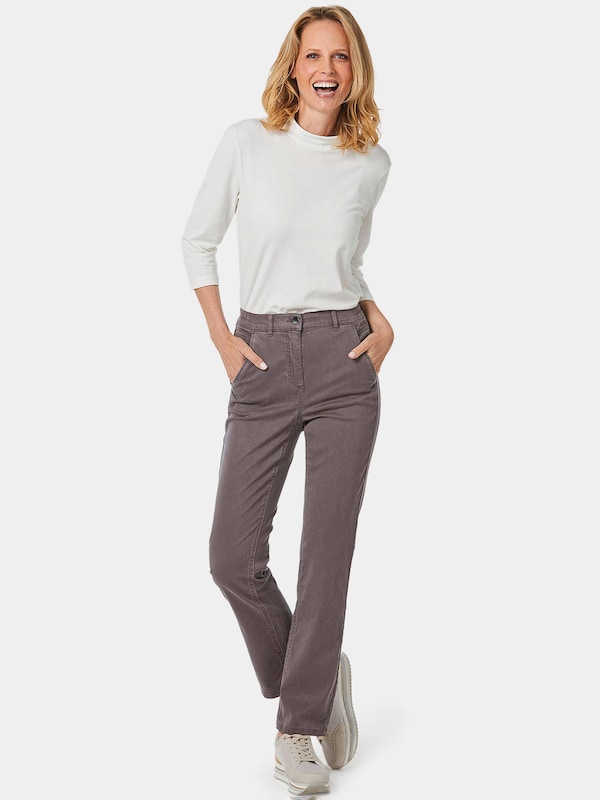 Goldner Goldner Slimfit Hose In Braun