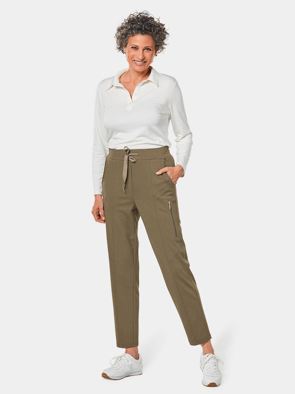 Goldner Goldner Slimfit Hose In Dunkelgrün