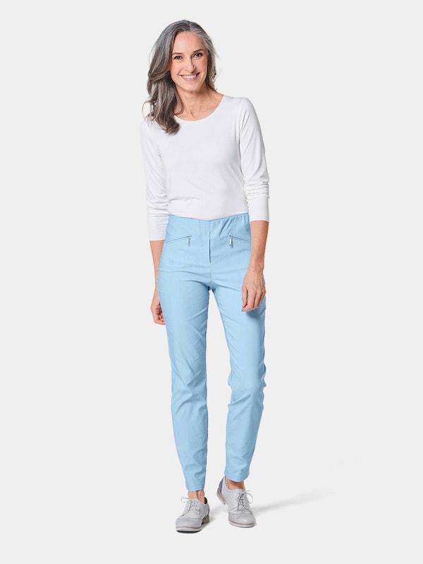 Goldner Goldner Slimfit Hose In Hellblau