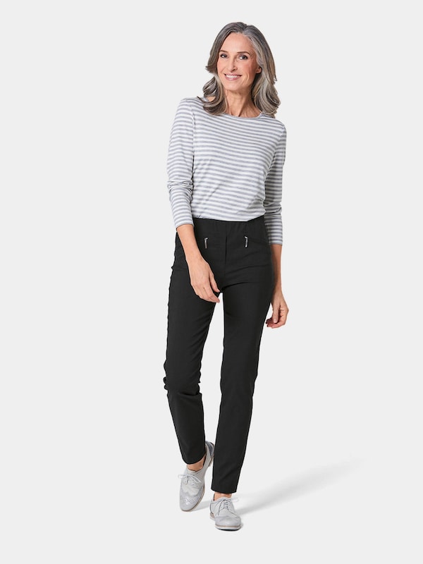 Goldner Goldner Slimfit Hose In Schwarz