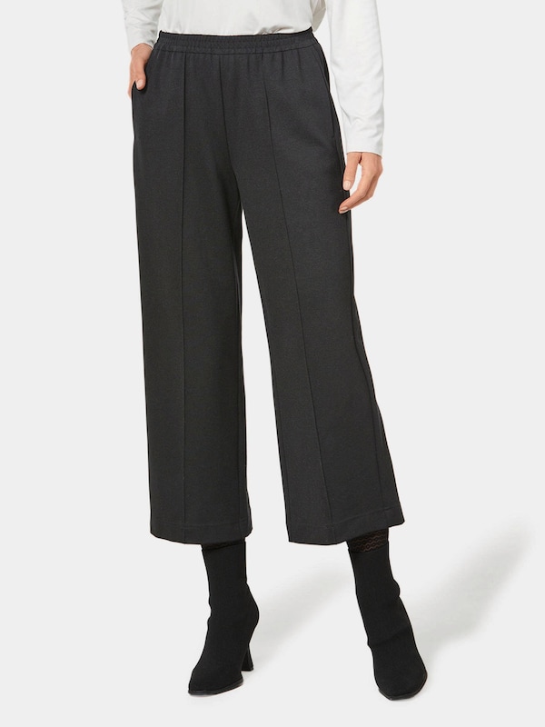 Goldner Goldner Wide Leg Hose In Schwarz