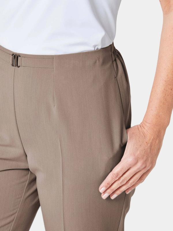 Goldner Goldner Regular Bügelfaltenhose 'Martha' In Braun