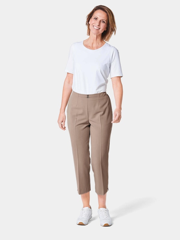 Goldner Goldner Regular Bügelfaltenhose 'Martha' In Braun