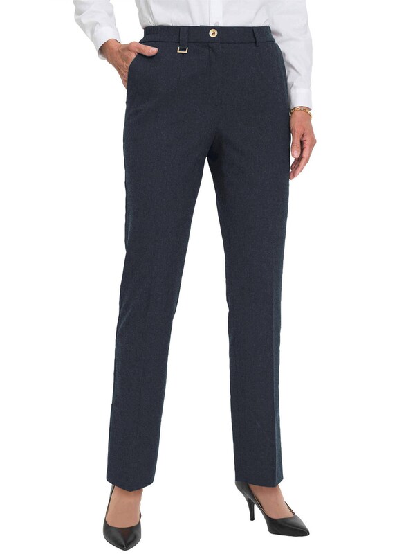 Goldner Goldner Slimfit Bügelfaltenhose 'Carla' In Nachtblau