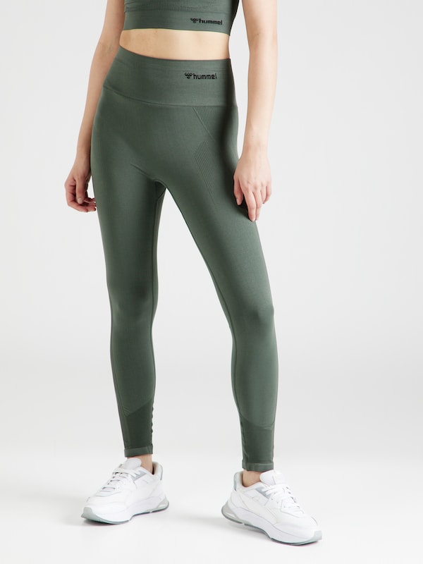 Hummel Hummel Skinny Sporthose 'Tif' In Dunkelgrün