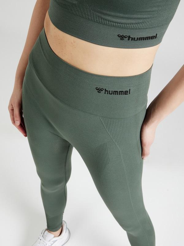 Hummel Hummel Skinny Sporthose 'Tif' In Dunkelgrün