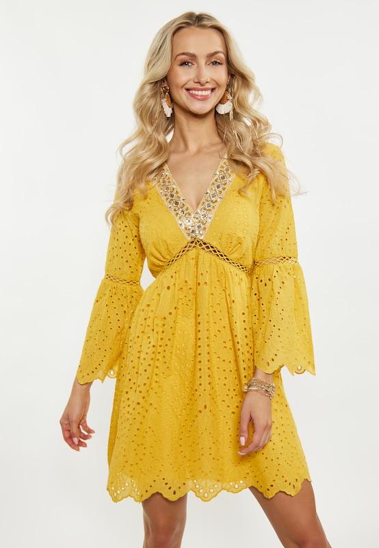IZIA IZIA Kleid In Dunkelgelb