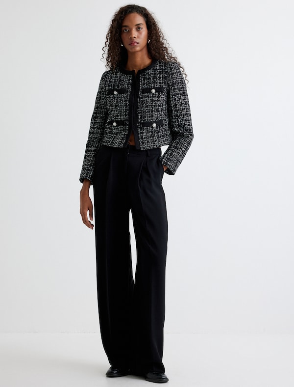 Koton Koton Blazer In Schwarzmeliert