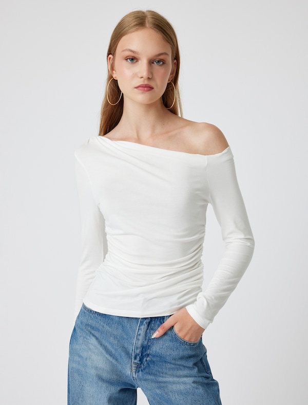 Koton Koton Shirt in Offwhite