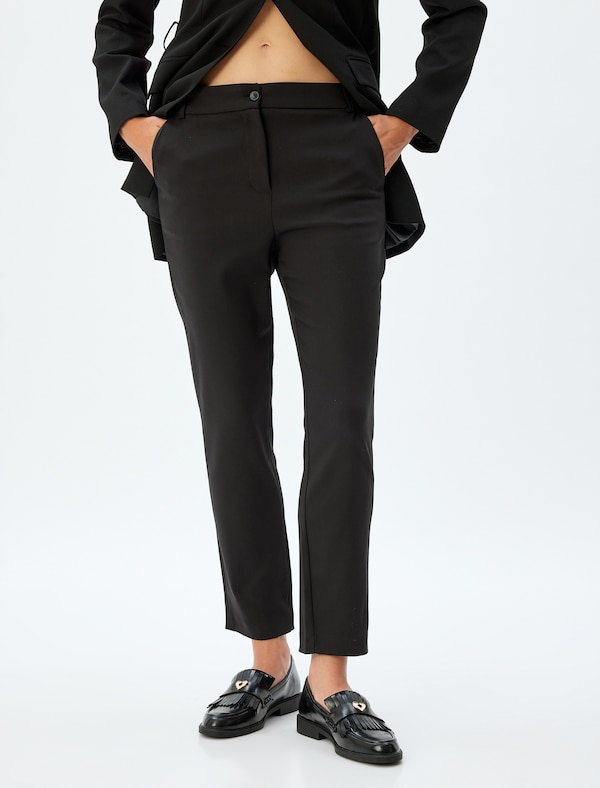 Koton Koton Slimfit Hose in Schwarz