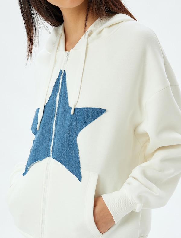 Koton Koton Sweatjacke In Weiß