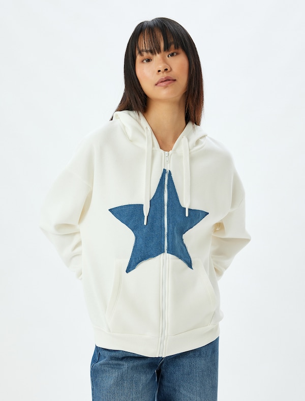 Koton Koton Sweatjacke In Weiß
