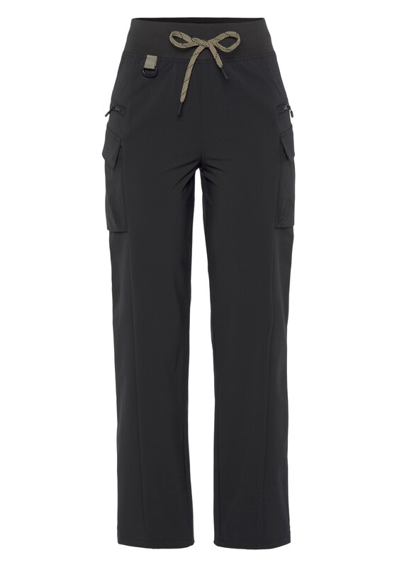 LASCANA ACTIVE LASCANA ACTIVE Regular Outdoorhose in Schwarz