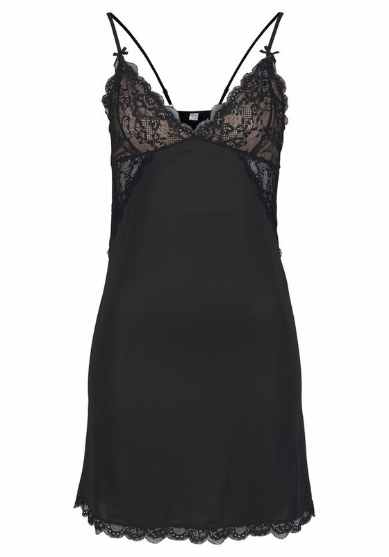 LASCANA LASCANA Negligé in Schwarz