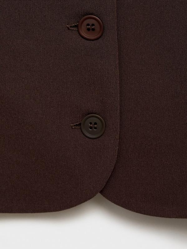 MANGO MANGO Anzugweste 'KLUM' In Schoko